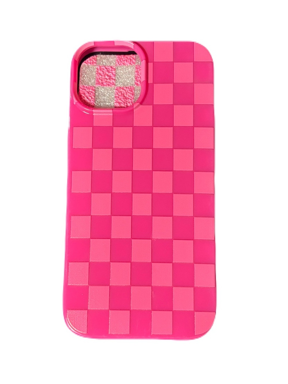 Pink Checkerboard iPhone 15 Case 💗🏁